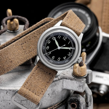 THORN SHY040 A11 Titanium Pilot Watch Military Retro NH35 AR Sapphire Luminous bullet in the back