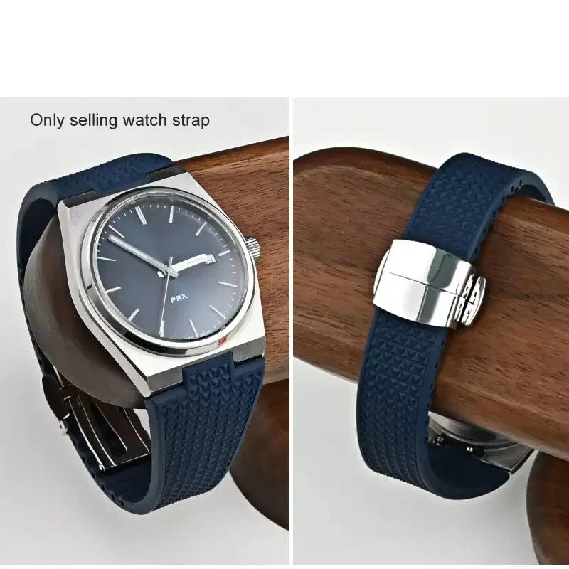 PRX watch band Quick Release  11mm 12mm T137.407/T137.410 Super Player Fluoro rubber FKM Watch Strap Bracelet