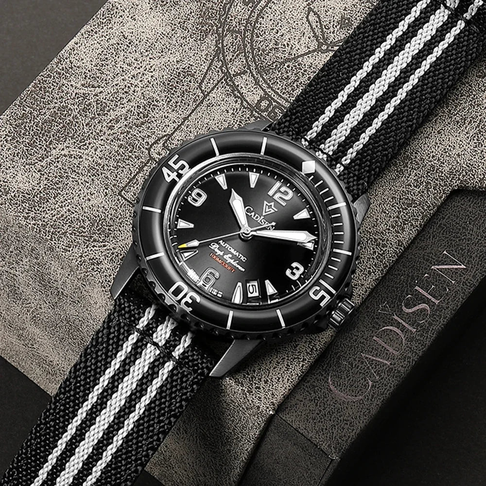 CADISEN BB58 Watch C8239 Miyota 8215 Automatic Luminous 10 Bar 42MM Dive Watch