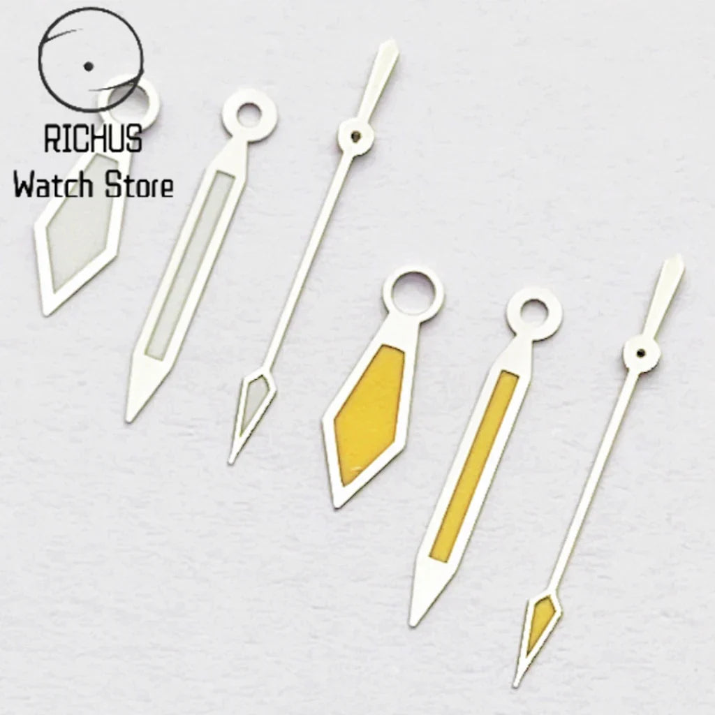 RICHUS NH35 Silver Watch Hands Fit NH35 NH36 PT5000 ETA2836 2824 DG2813 3804 Miyota8215 8205 821A Movement Watch Accessories
