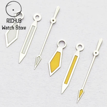 RICHUS NH35 Silver Watch Hands Fit NH35 NH36 PT5000 ETA2836 2824 DG2813 3804 Miyota8215 8205 821A Movement Watch Accessories