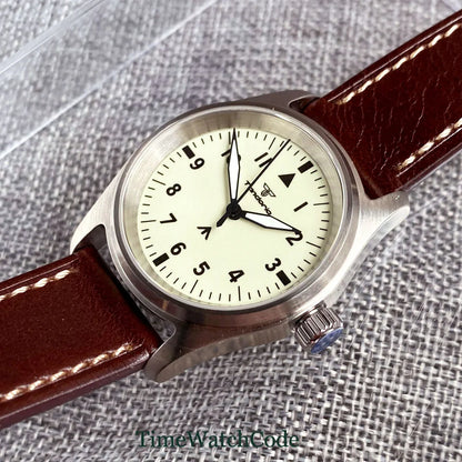 Tandorio Pilot Aviator Watch NH35A Movement 20bar Sapphire 36mm TD133 Explorer
