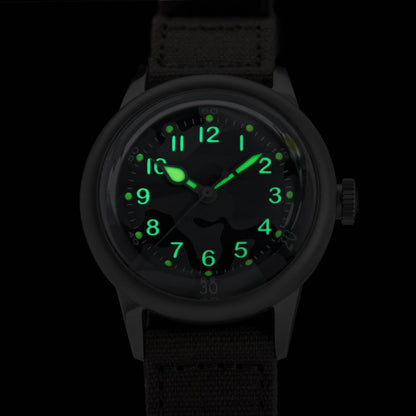 THORN SHY040 A11 Titanium Pilot Watch Military Retro NH35 AR Sapphire Luminous bullet in the back