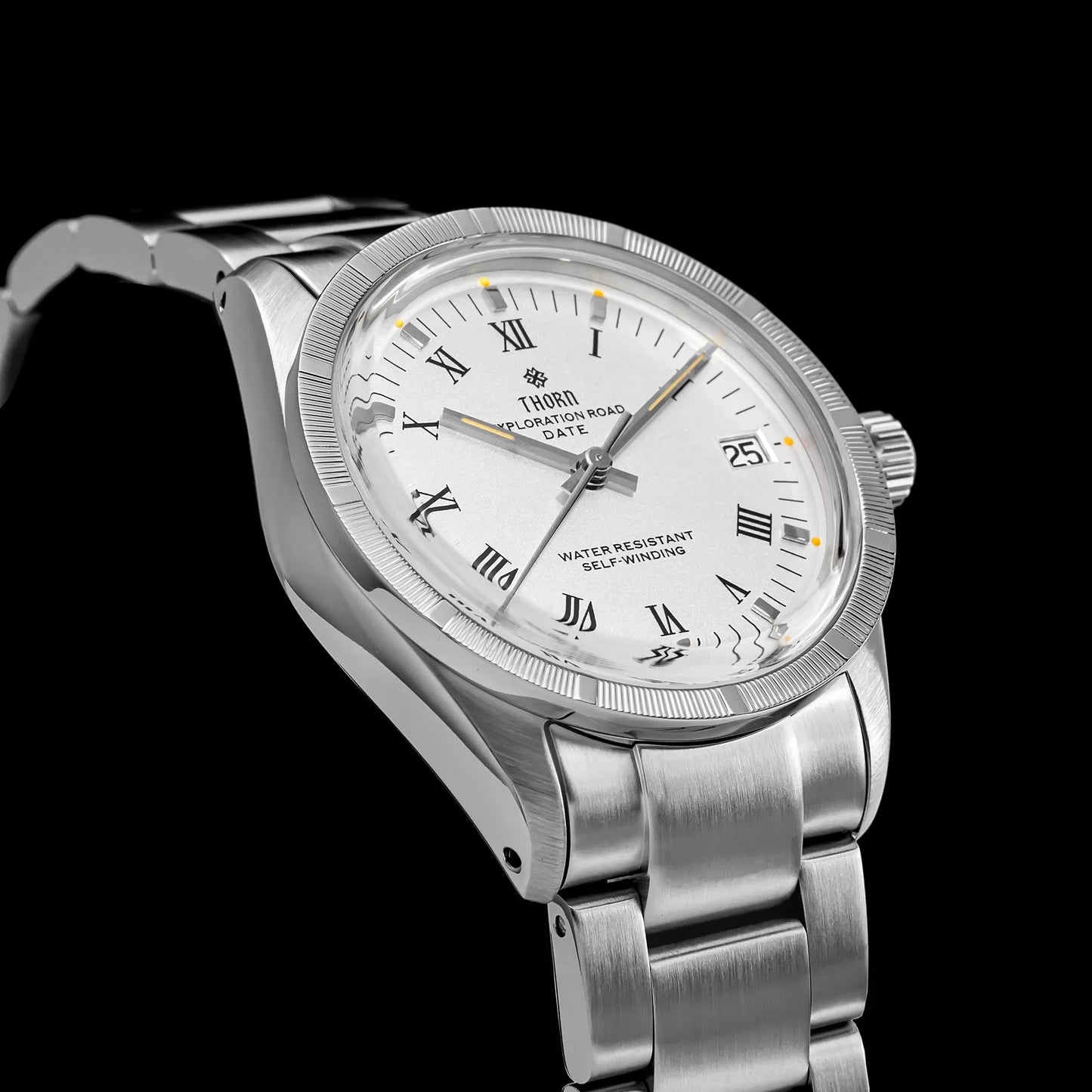 THORN T004 Dress Watcg PT5000 Automatic Domed Sapphire Luminous 10Bar 34MM