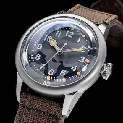 THORN SHY040 A11 Titanium Pilot Watch Military Retro NH35 AR Sapphire Luminous bullet in the back