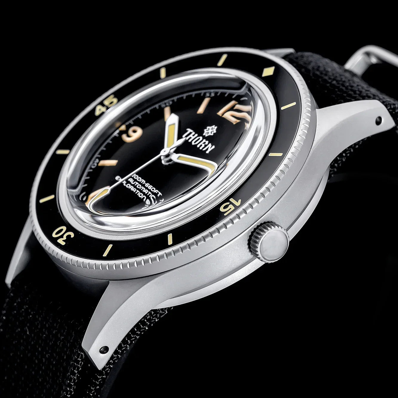 NH35 movt 50 Fathoms Watch THORN SHY033  40MM C3 lume AR Mineral Glass