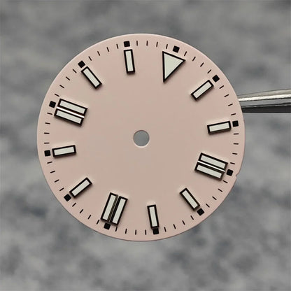 28.5mm Watch Dial Colorful Enameled Surface with Green Luminous Watch Faces for NH35/ ETA2836/ 8215 Mechanical Movement