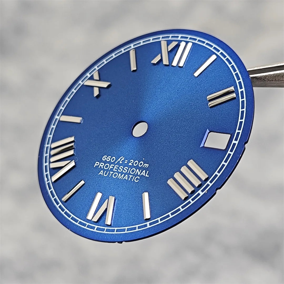 Suitable for NH35A/4R35 Movement Watch Dial 28.5mm Roman Numeral Surface Watch Faces Men's Watches Replacement Accessories