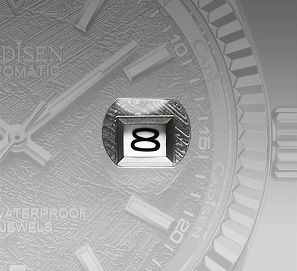 CADISEN C8215 DD40 Watches Day-Date AR Sapphir 10Bar MIYOTA 8285 Movt 40MM