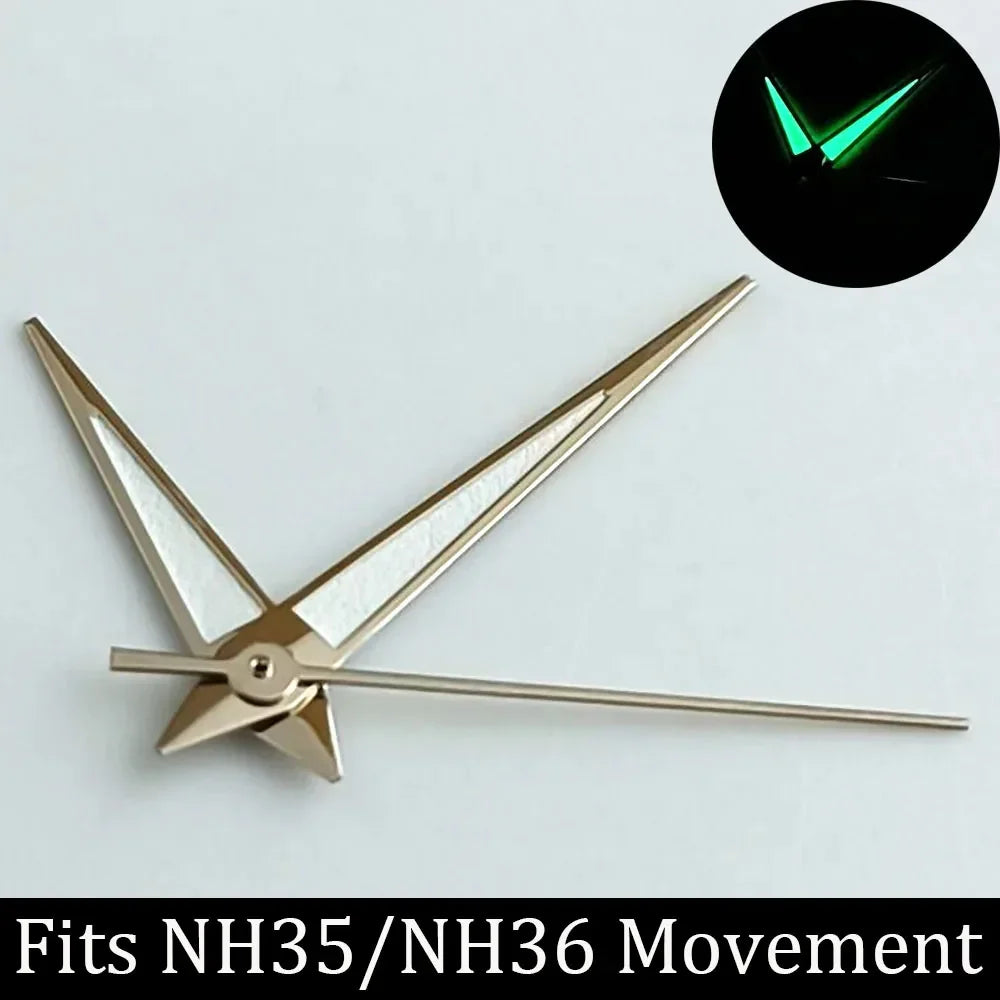high-quality Watch accessories watch pointer NH series 35 NH36 hands green  luminous suitable for N H35/ NH36 movement