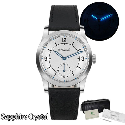 Militado ML09 Vintage Quartz Watch VD78 Movement  Domed Hardlex Crystal BGW9 Luminous 100m Waterproof 36mm Men Watches