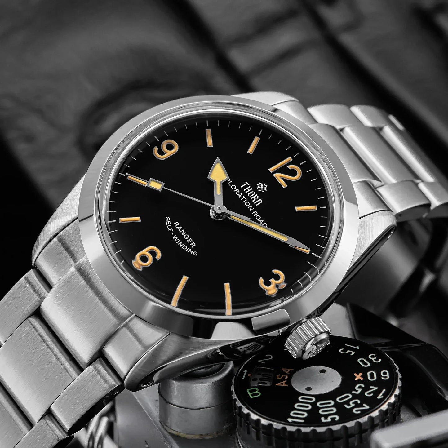 THORN T003 34mm Retro Watch PT5000 Automatic Dome Sapphire Luminous 10Bar dress explorer