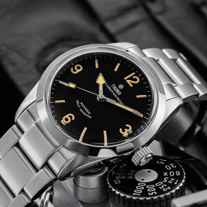 THORN T003 34mm Retro Watch PT5000 Automatic Dome Sapphire Luminous 10Bar dress explorer