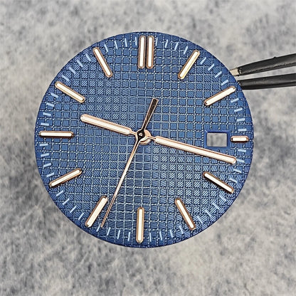 31.8mm Watch Dial + watch Hands complete set Green Luminous Dial Replacement Accessories for NH35 Movement Watch Repair Parts