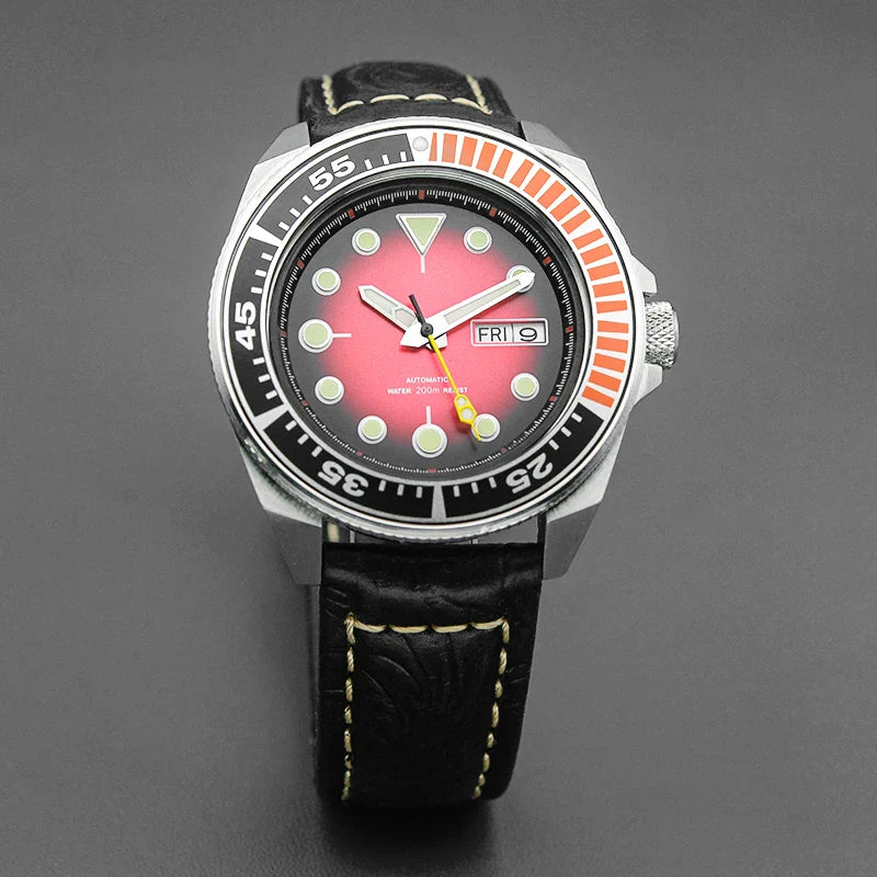 Sterile King Samurai Watch C3 Luminous Sapphire NH35 Automatic Diver 20Bar 43MM