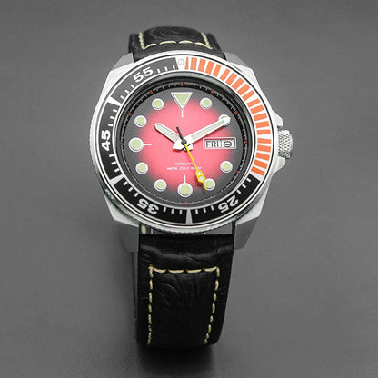 Sterile King Samurai Watch C3 Luminous Sapphire NH35 Automatic Diver 20Bar 43MM