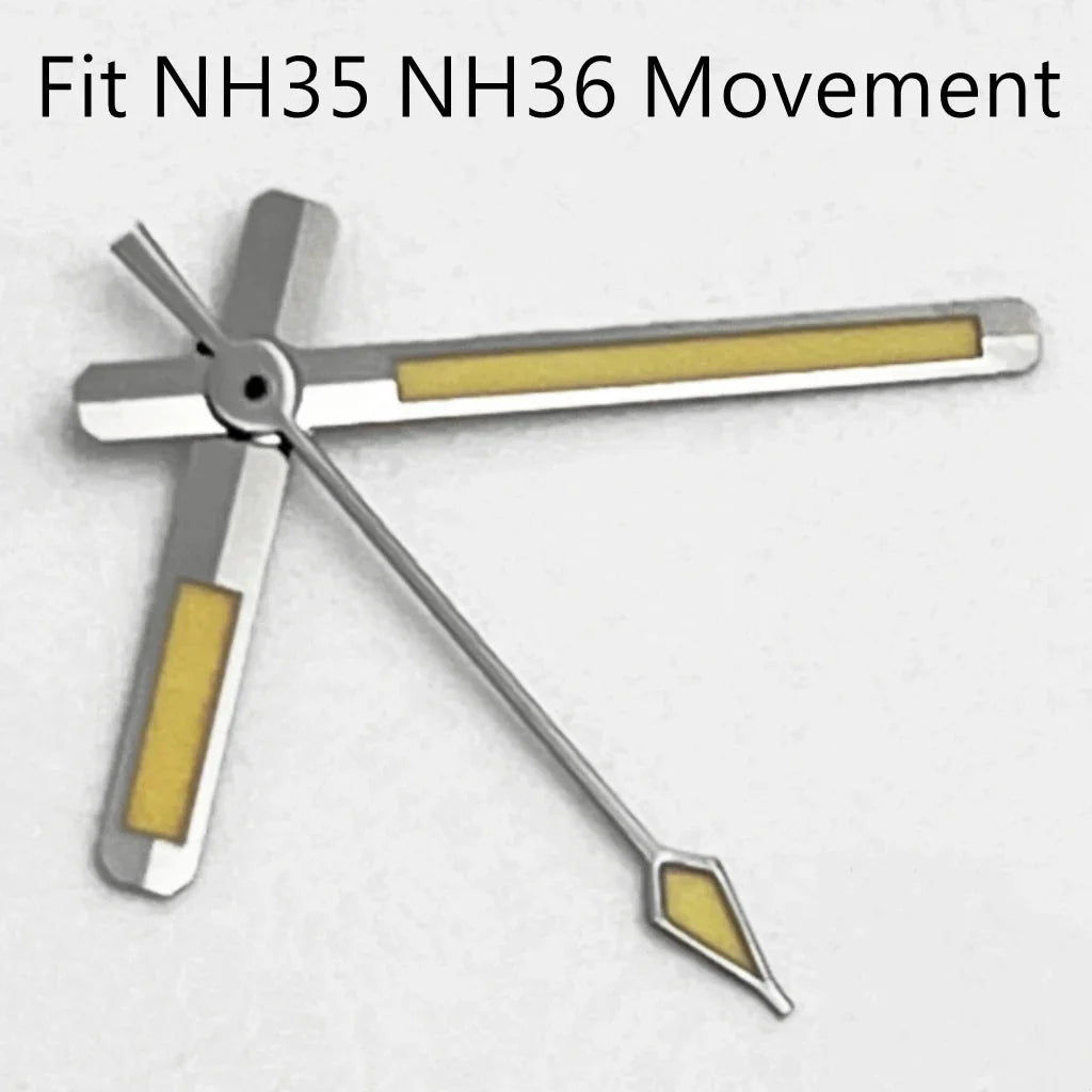 NH35 Watch Hands Green Luminous Gun Color Hands Fit NH35 NH36 Automatic Movement Watch Accessories