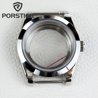 36/39mm NH35 Watch Case Stainless steel Sapphire Glass Transparent Back Cover for Seiko NH35 NH36 movement Datejust Oyster Strap