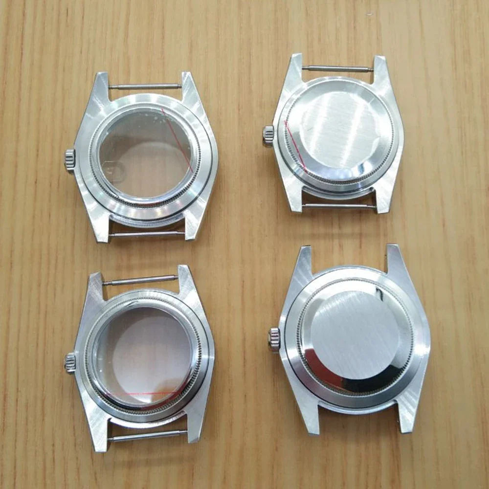 Rose Gold Fulted Watch Case Luxury 36mm/39mm Sapphire watch case Two Tone case 10BARS fit NH35 NH36 NH34 ETA2824 2836 Miyota8215 PT5000 DG2813 3804 movement