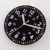 33.5mm Black Watch Dial Fit For NH34 NH36 NH35 Automatic Movement Arabic Numerals