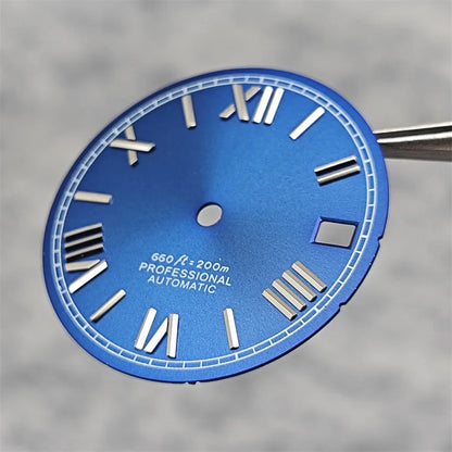 Suitable for NH35A/4R35 Movement Watch Dial 28.5mm Roman Numeral Surface Watch Faces Men's Watches Replacement Accessories
