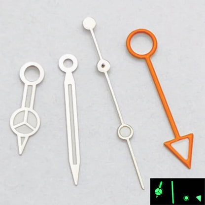 RICHUS NH34 GMT Watch Hands Silver/Black/Gold/RoseGold Blue Luminous Fit NH34 Movement Watch Accessories