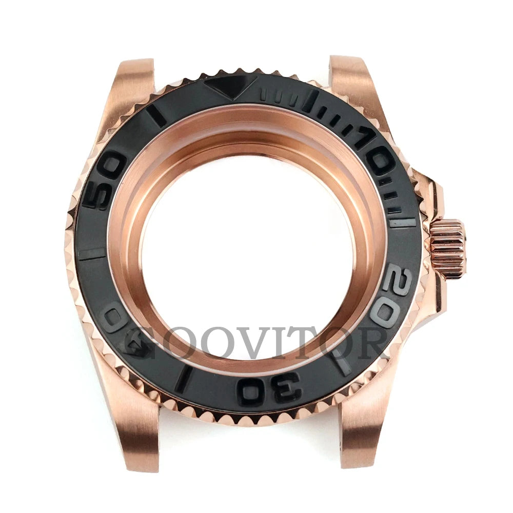 NH35 Watch Case 40mm For GMT YACHT-MASTER Seiko NH34/NH35/NH36/NH38 Movement Rose Gold Jubilee Bracelet Submariner NH35 Case