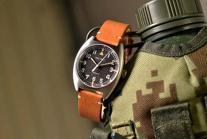 Baltany W10 Tonneau Wristwatches Sapphire Crystal Super Luminous Nylon Strap NH38 Automatic Mechanical Vintage Military Watches