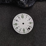 28.5MM NH35 Dial Double Digital Circle Watch Dial Hands Green Luminous Men's Watches Modification Accessories