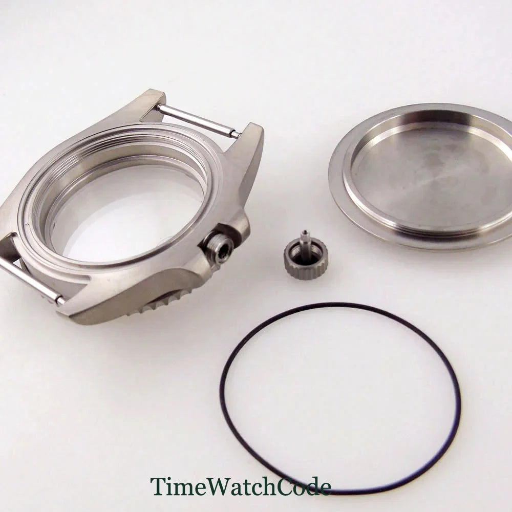 Titanium Watch Case 40mm Sub Diver  200m Waterproof Fit for NH35 NH36 ETA2824 PT5000 Antiallergry Sapphire Crystal Screw-in Crown