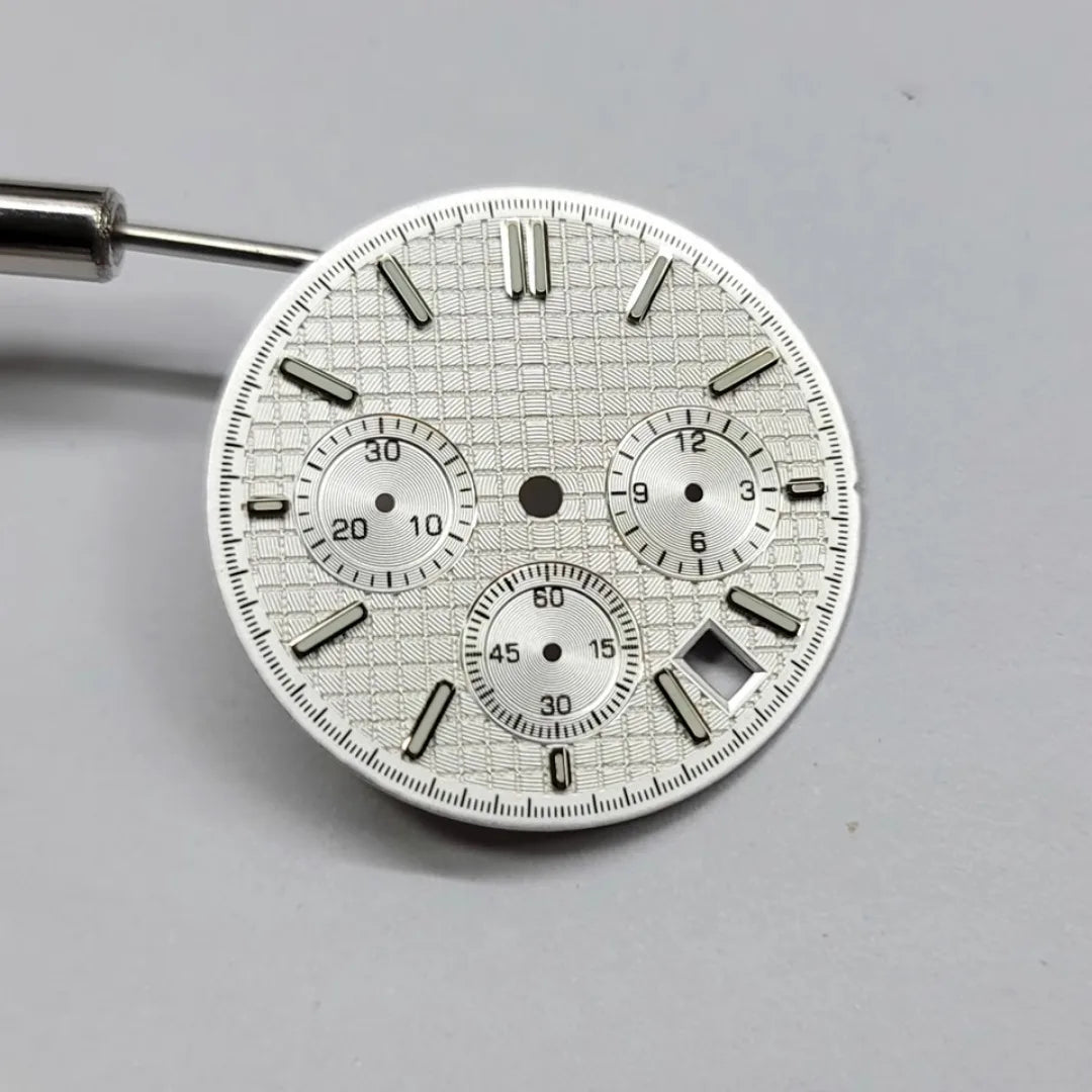 Modified VK63 Watch Dial 31.8mm Watch Faces Green Luminous Watch DIY Accessory for VK63 Movement