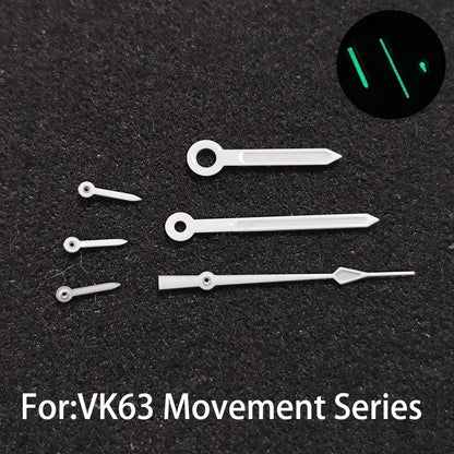 Watch Hands Suitable For VK63 Movement Speed Master Modified Chronograph Watches Replacement 6 Hands Green Luminous Accessories