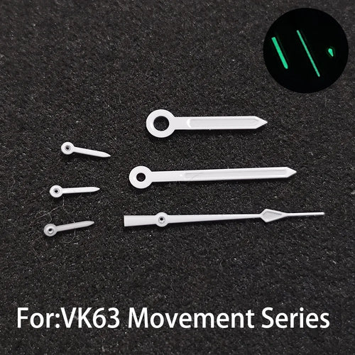 Watch Hands Suitable For VK63 Movement Speed Master Modified Chronograph Watches Replacement 6 Hands Green Luminous Accessories