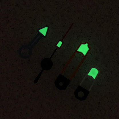 Watch Hands Orange White Blue Combination 4 Hands Green Luminous GMT Watch Accessories for NH34 Movement