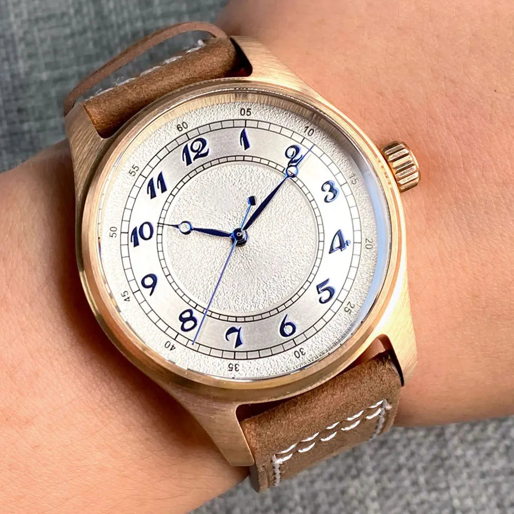 Tandorio TD191B Pilot Watch Stainless Steel 39mm 20ATM NH35A PT5000 20bar Sapphire