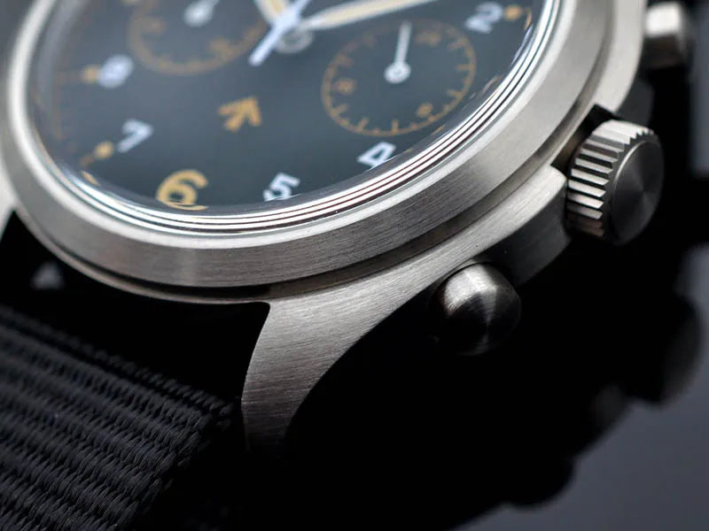 Customizable Watch Baltany 39mm Vk64 Quartz  Military watch Chrono RAF 6BB Homage Multifunction Chronograph 5bar AR Sapphire Swiss Lume