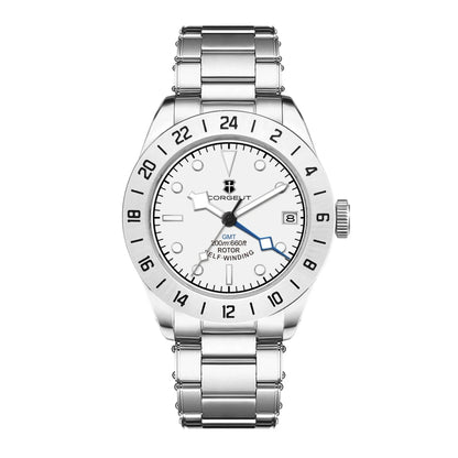 CORGEUT CG3012A NH34 GMT Watch 100m Waterproo Brushed Case Sapphire 39MM