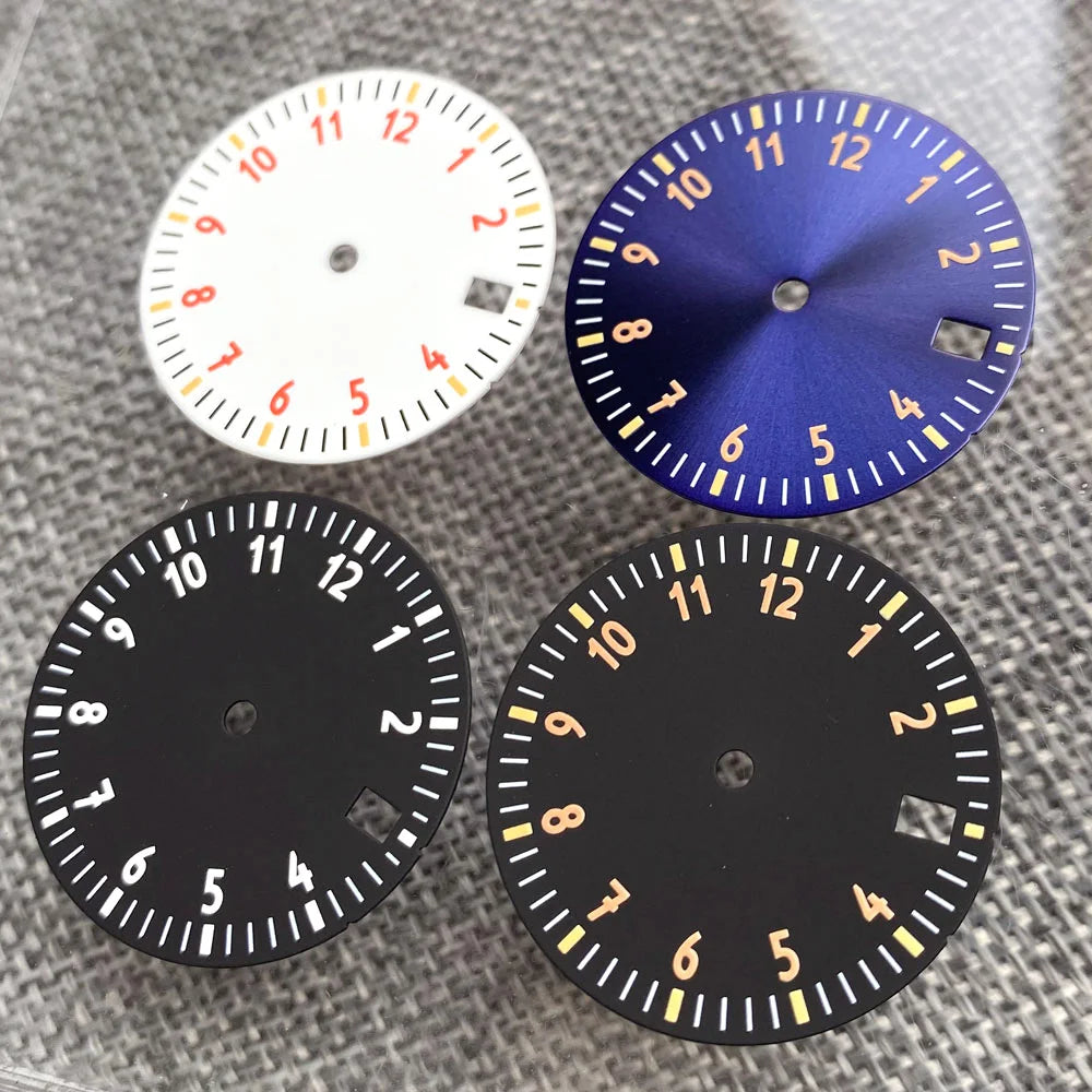 29mm Sterile Watch Dial Face for N H35 N H36 N H38 E TA2824 P T5000 MI YOTA 8215 DG MINGZHU Movt 12 hours Numbers for D ive P ilot Watch