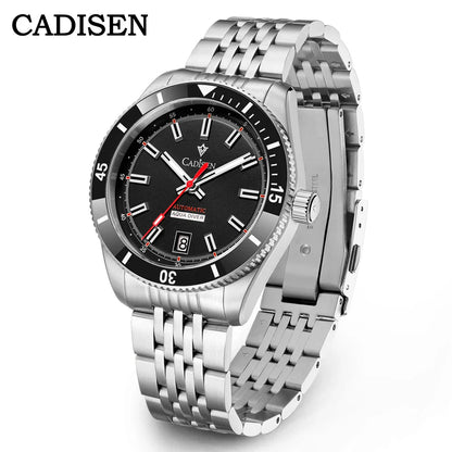 CADISEN C8237 Dive Watch BB58 Japan NH35A Ceramic Bezel 10Bar AR sapphire 40MM