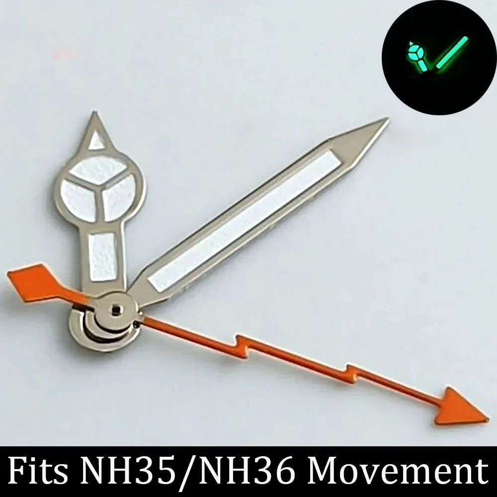 high-quality Watch accessories watch pointer NH series 35 NH36 hands green  luminous suitable for N H35/ NH36 movement