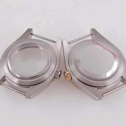 36/39mm Silver Gold Rose Gold Fluted Bezel Stainless Steel Watch Case fit NH35 NH36 4R35 4R36 ETA2824 PT5000 Movement
