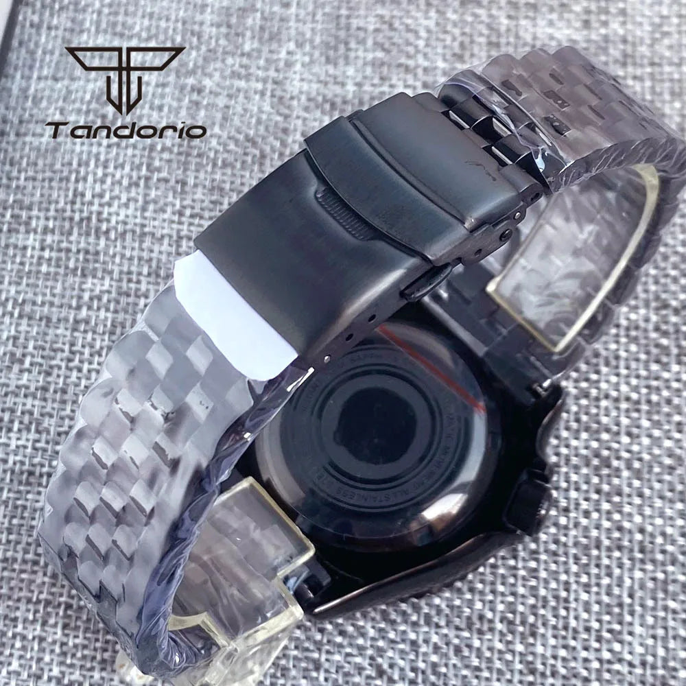 Tandorio TD269C Yacht Master Black Pvd  Domed Sapphire Skx007 Style NH36 20atm 120 Clicks 41MM