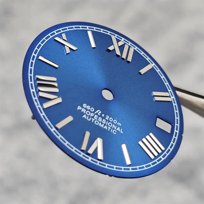 Suitable for NH35A/4R35 Movement Watch Dial 28.5mm Roman Numeral Surface Watch Faces Men's Watches Replacement Accessories