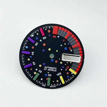 28.5mm Watch Dial Modification Watch Accessories Color Surface Mechanical Diving Watch Faces for Japan NH35/NH36 Movement
