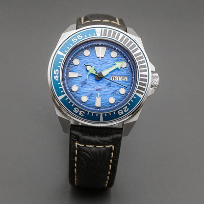 Sterile King Samurai Watch C3 Luminous Sapphire NH35 Automatic Diver 20Bar 43MM