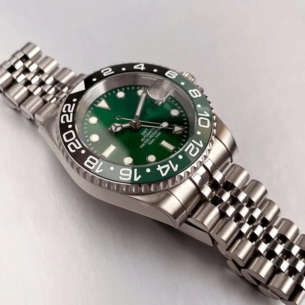 Tandorio GMT Watch TD258B Luminous 40mm NH34A Automatic 20BAR  Sapphire