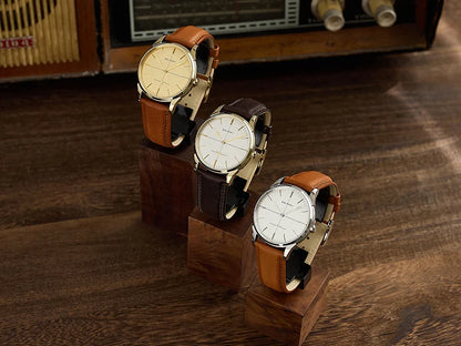 Baltany Dress Watchse Man S4092 Leather Straps Crosshair 38.5mm Dial Small Seconds Hand-Winding Mechanical luxury Wristwatches