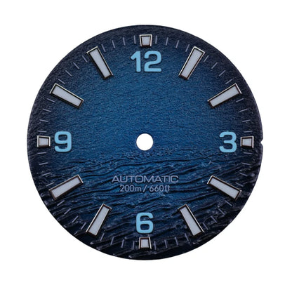 New Style Sea High Quality 28.5mm Diving Watch 3 Or 3.8 Crown Dial Face For Seik Nh35 Movement Skx007 Mods With C3 Bgw9 Luminous