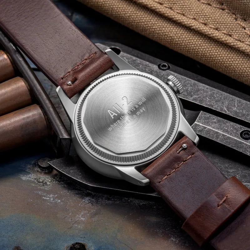 THORN SHY041 NH34 GMT Automatic Watch 36MM Pilot 15Bar Waterproof Half Luminous Dial Sapphire