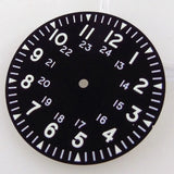 33.5mm Black Watch Dial Fit For NH34 NH36 NH35 Automatic Movement Arabic Numerals